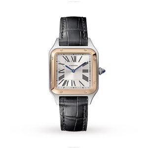 Cartier Santos-Dumont W2SA0012 | Steel & Rose Gold | Silver Dial | Quartz