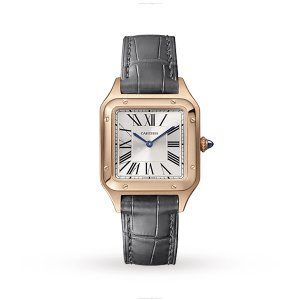 Cartier Santos-Dumont WGSA0022 | 27mm Rose Gold | Silver Dial Quartz Watch