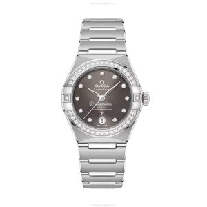Omega Constellation Automatic Grey Dial | 29mm Stainless Steel | Diamond Dots