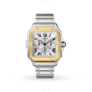 Cartier Santos de Cartier W2SA0008 - 43mm Steel & Yellow Gold Automatic Watch