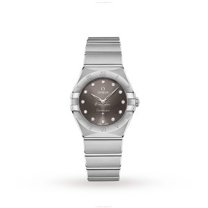 Omega Constellation Grey Dial Diamond Watch | Stainless Steel Quartz