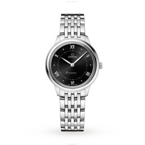 Omega DeVille Prestige 30mm Stainless Steel Quartz Watch - Black Dial