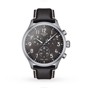 Tissot T-Sport Chrono XL | 45mm Black Dial | Stainless Steel & Leather