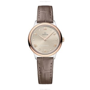 Omega De Ville Prestige 27.5mm Stainless Steel & Rose Gold Quartz Watch