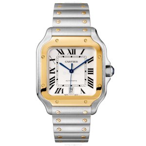 Cartier Santos de Cartier W2SA0009 - 40mm Steel & Gold Automatic Watch