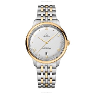 Omega De Ville Prestige Automatic Watch - 40mm Silver Dial - Steel & Gold