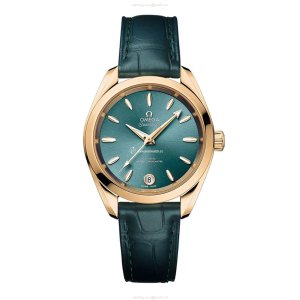 Omega Aqua Terra 34mm Green Dial - 18ct Yellow Gold Automatic Watch