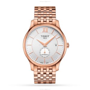 Tissot T-Classic Automatic Watch - Silver Dial & Rose Gold Stainless Steel