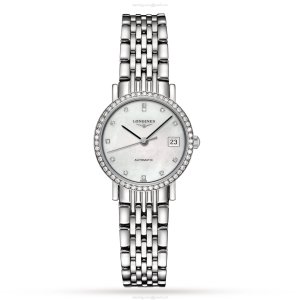 Longines Elegant L43090876 Automatic Watch - White Dial - Stainless Steel