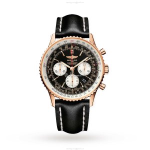 Breitling Navitimer 43mm 18ct Rose Gold Automatic Black Dial Watch