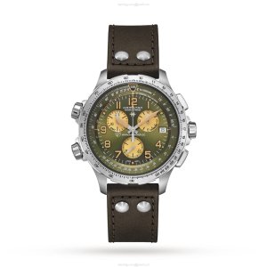 Hamilton Khaki Aviation X-Wind Chrono GMT | 46mm Green Dial | Quartz Watch