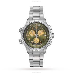 Hamilton Khaki Aviation H77932160 | 46mm Green Dial | Quartz | Stainless Steel