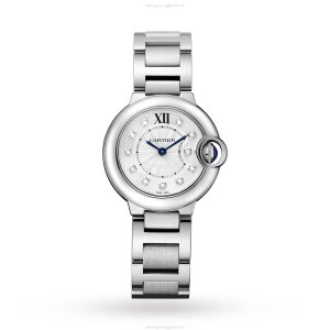 Cartier Ballon Bleu WE902073 | 28mm Steel Quartz Watch | Silver Dial