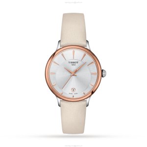 Tissot T-My Lady Quartz Watch - Silver Dial - 33mm Stainless Steel & Rose Gold