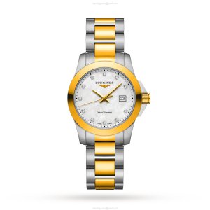 Longines Conquest L33763877 | Quartz Watch | Mother of Pearl & Diamond Dial