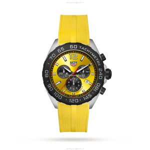 TAG Heuer Formula 1 CAZ101AM Quartz Watch - 43mm Yellow Dial & Stainless Steel