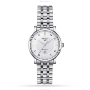 Tissot T-Classic Automatic Silver Watch | 30mm Stainless Steel & Diamonds