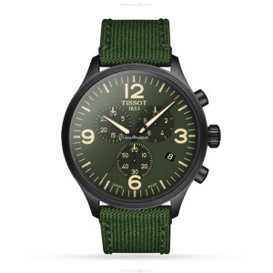 Tissot T-Sport Chrono XL 45mm Green Dial Quartz Watch - Stainless Steel & PVD