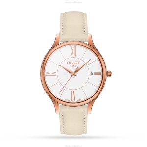 Tissot T-My Lady Quartz Watch - 38mm Stainless Steel & Rose Gold - Silver Dial
