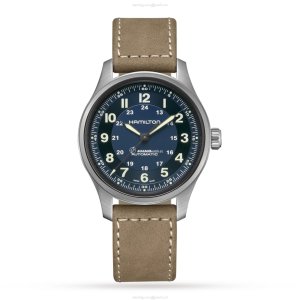 Hamilton Khaki Field Titanium Automatic Blue Watch - 42mm | H70545540