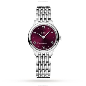 Omega De Ville Prestige 27.5mm Red Dial | Stainless Steel Quartz Watch