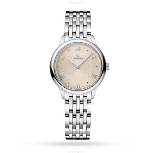 Omega De Ville Prestige 27.5mm Stainless Steel Quartz Watch | Linen Dial