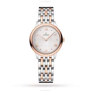 Omega De Ville Prestige 27.5mm White Dial | Stainless Steel & Rose Gold | Quartz