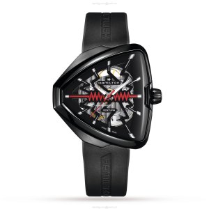 Hamilton Ventura H24535331 Automatic Watch - Black Dial - Stainless Steel & PVD Case