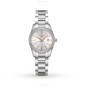 Longines Conquest L22860726 | 29.5mm Silver Dial | Quartz Watch for Her