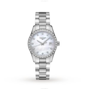 Longines Conquest L23860876 | 34mm Stainless Steel | Mother of Pearl Dial