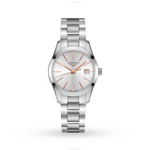 Longines Conquest L23864726 | 34mm Stainless Steel Silver Watch