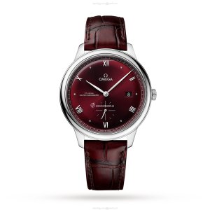 Omega De Ville Prestige 41mm Automatic - Red Dial Stainless Steel Watch