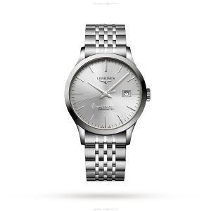 Longines Record L28214726 Automatic Watch - 40mm Silver Dial | Stainless Steel
