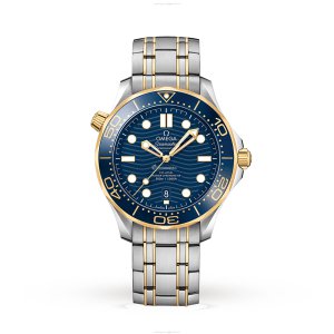 Omega Seamaster Diver 300M 42mm Blue Dial Automatic Watch - Stainless Steel & 18ct Gold