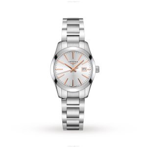 Longines Conquest L22864726 | 29.5mm Silver Dial | Stainless Steel Quartz Watch