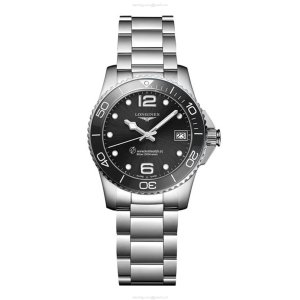 Longines HydroConquest L33704566 | 32mm Quartz Watch | Black Dial & Ceramic